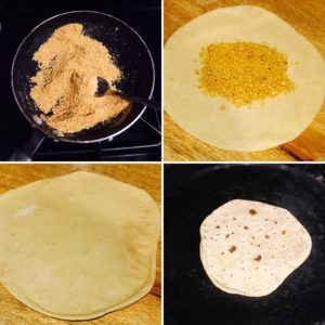 Steps for making Stuffed Besan Paratha