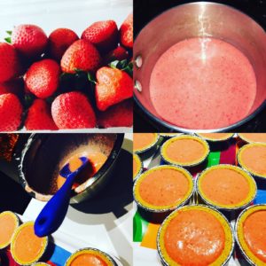Steps for making Mini Strawberry Mousse pies