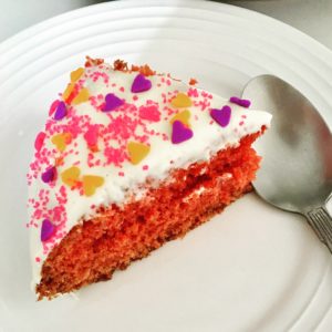 Red Velvet cake with cream cheese frosting