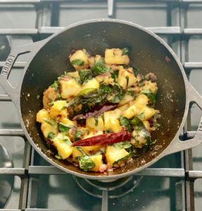 Aloo Methi (Potato Fenugreek leaves curry)